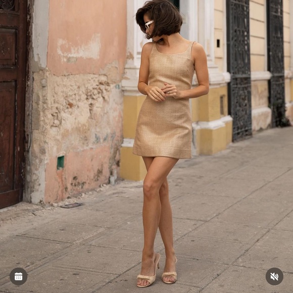 Antonio Melani x The Style Bungalow Manana Scoop Neck Raffia Mini Dress - Picture 4 of 17